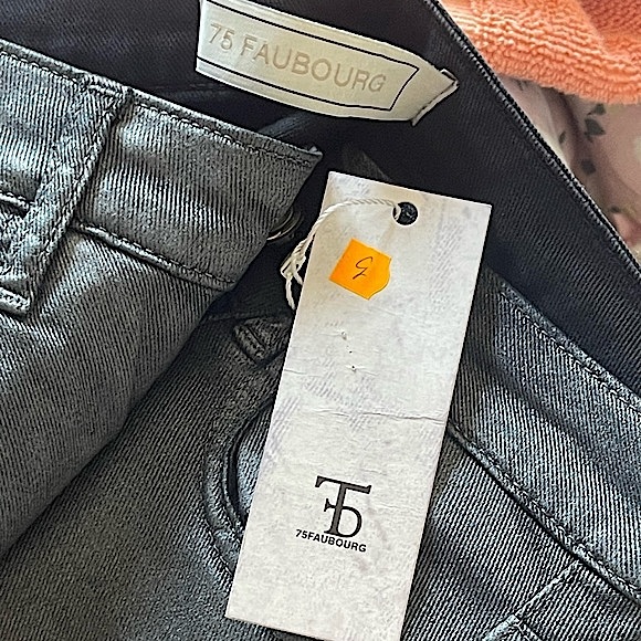 75 Fauburg Jean Dark Gun metal denim jeans Nwt - Picture 9 of 10